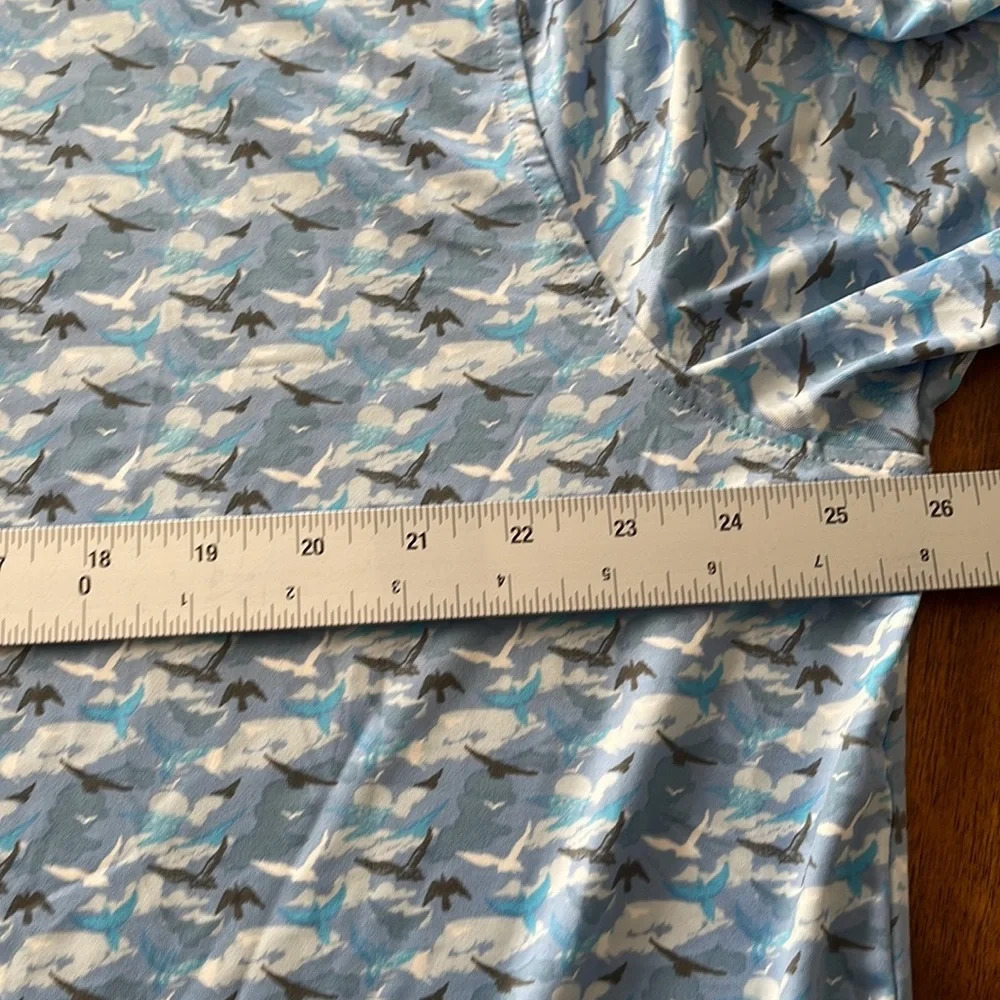1764 Golf Polo birds clouds All Over Print Performance Mens XL - Picture 12 of 12